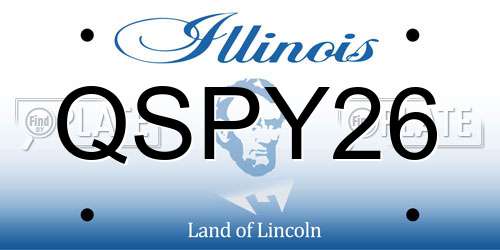 QSPY26 Illinois License Plate