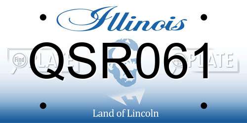 QSR061 Illinois License Plate