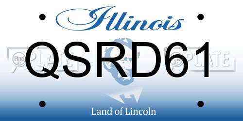 QSRD61 Illinois License Plate