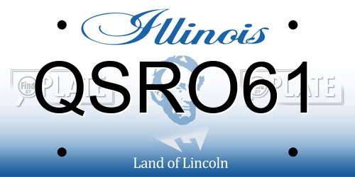 QSRO61 Illinois License Plate