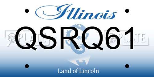 QSRQ61 Illinois License Plate
