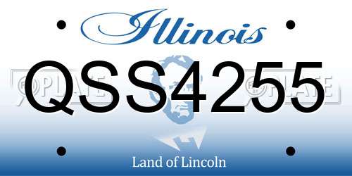 QSS4255 Illinois License Plate