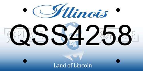 QSS4258 Illinois License Plate
