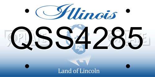 QSS4285 Illinois License Plate