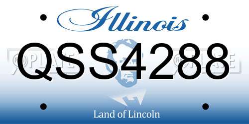 QSS4288 Illinois License Plate