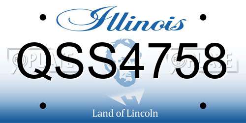 QSS4758 Illinois License Plate