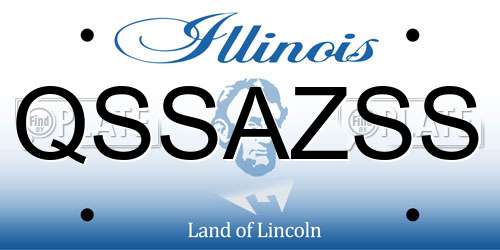 QSSAZSS Illinois License Plate