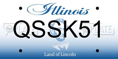QSSK51 Illinois License Plate