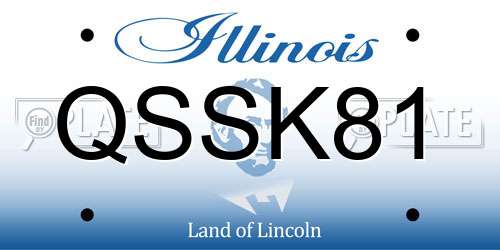 QSSK81 Illinois License Plate
