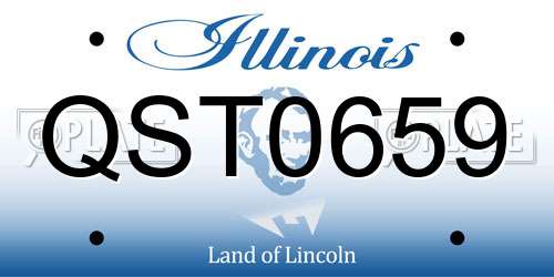 QST0659 Illinois License Plate