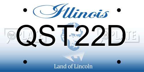 QST22D Illinois License Plate