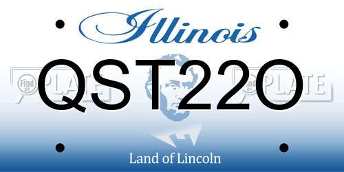 QST22O Illinois License Plate