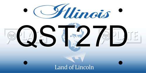 QST27D Illinois License Plate