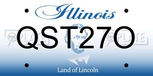 QST27O Illinois License Plate