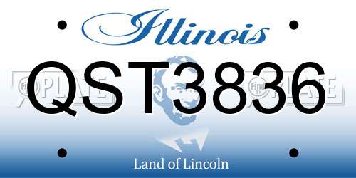 QST3836 Illinois License Plate