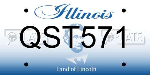 QST571 Illinois License Plate
