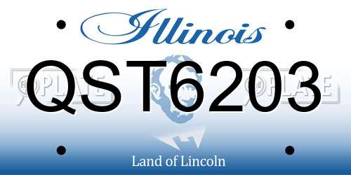QST6203 Illinois License Plate