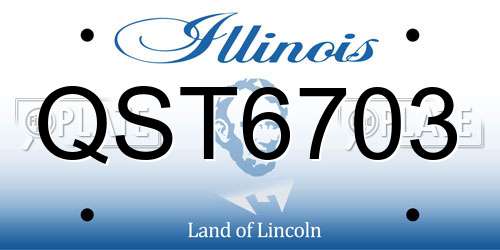 QST6703 Illinois License Plate