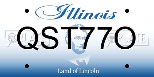 QST77O Illinois License Plate