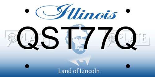 QST77Q Illinois License Plate