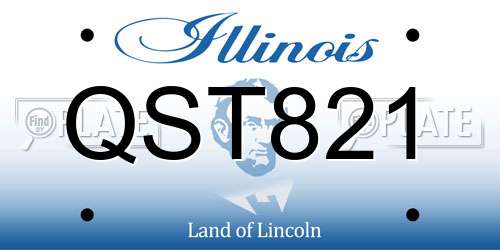 QST821 Illinois License Plate