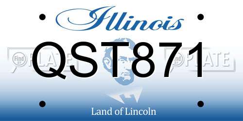QST871 Illinois License Plate