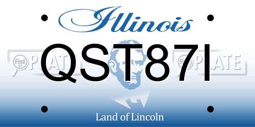 QST87I Illinois License Plate