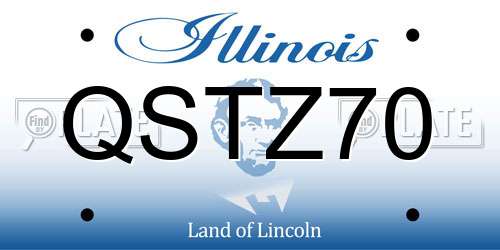 QSTZ70 Illinois License Plate