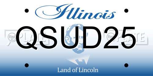QSUD25 Illinois License Plate