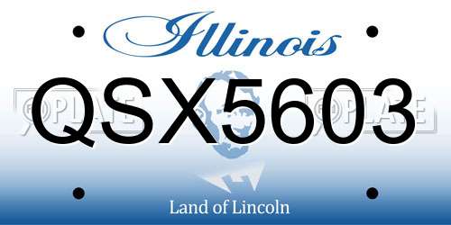 QSX5603 Illinois License Plate
