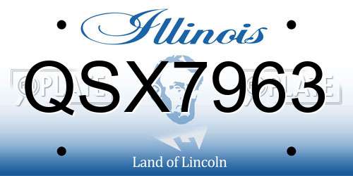 QSX7963 Illinois License Plate