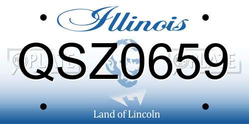 QSZ0659 Illinois License Plate