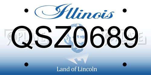 QSZ0689 Illinois License Plate
