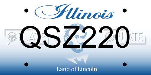 QSZ220 Illinois License Plate