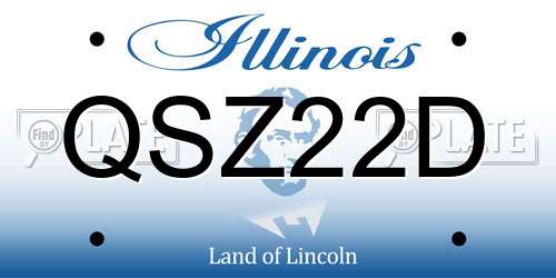 QSZ22D Illinois License Plate