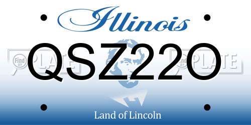 QSZ22O Illinois License Plate