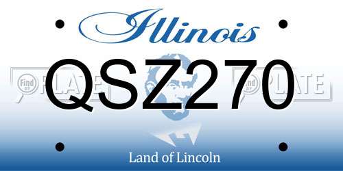 QSZ270 Illinois License Plate