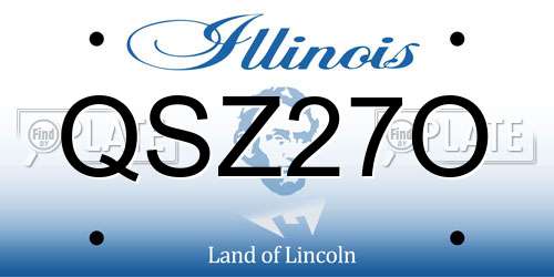 QSZ27O Illinois License Plate