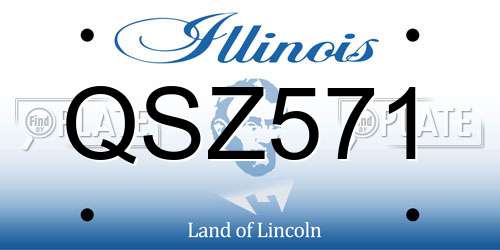QSZ571 Illinois License Plate