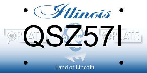 QSZ57I Illinois License Plate