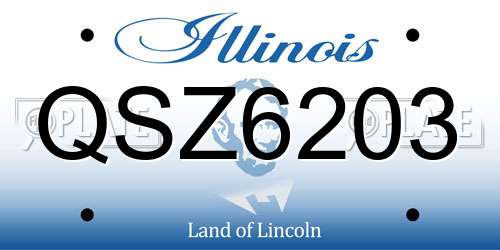 QSZ6203 Illinois License Plate
