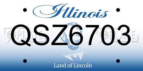 QSZ6703 Illinois License Plate