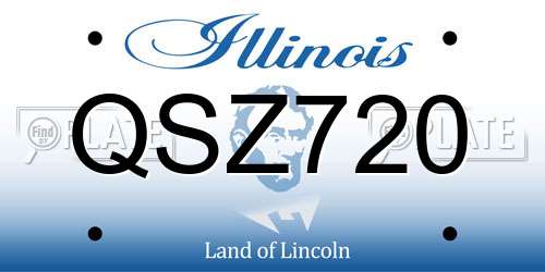QSZ720 Illinois License Plate