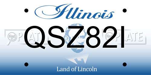 QSZ82I Illinois License Plate