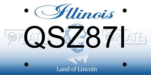 QSZ87I Illinois License Plate