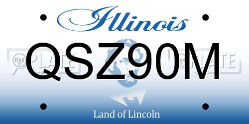 QSZ90M Illinois License Plate