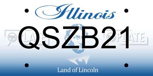 QSZB21 Illinois License Plate