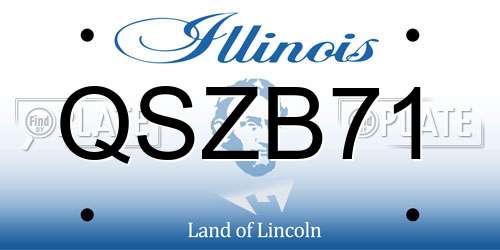 QSZB71 Illinois License Plate