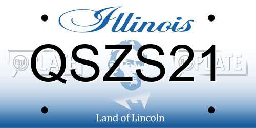QSZS21 Illinois License Plate