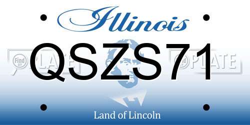 QSZS71 Illinois License Plate